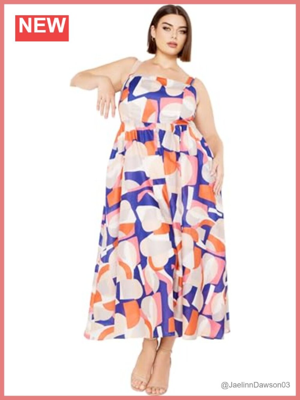 City Chic Plus Size Callie Fit N Flare Maxi Dress Short Sleeve